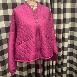 Free People easy quilted bomber jacket pink NWT medium